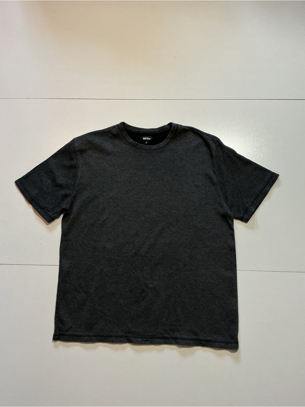MSFTSREP Jaden Smith Charcoal Grey Crewneck Blank Short Sleeve T-Shirt